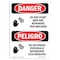 Signmission OSHA, Do Not Start Men Repairing Machine Bilingual, 5in X 3.5in, 10PK, 3.5" W, 5" H, Spanish, PK10 OS-DS-D-35-VS-1172-10PK - alternate 1
